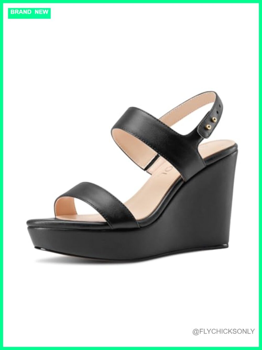 Womens Ankle Strap Platform Wedge Sandals Open Toe High Heel 3.9 Inch